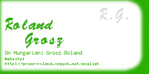 roland grosz business card